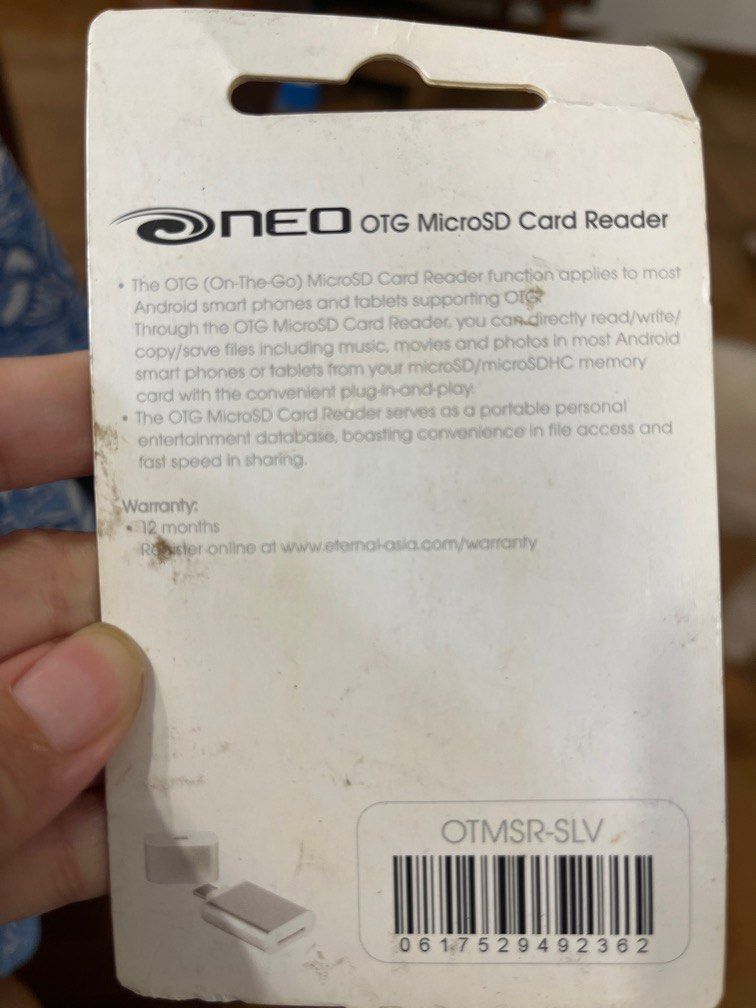 OTH microSD card reader (Category: Other Accessories) located in Singapore. Submitted by dressupdaily (Listing ID 1330755069, Image 2). Description: .