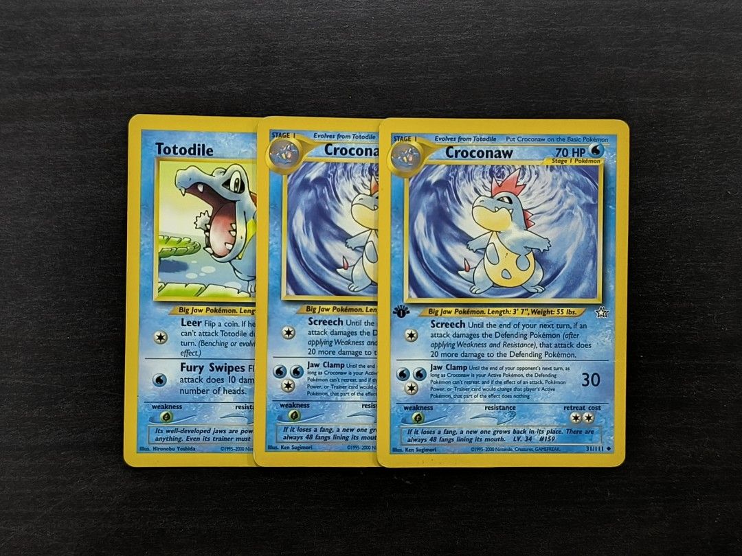 Pokemon Totodile| Croconaw 31/111 Neo Genesis 1st Edition Set, Hobbies &  Toys, Toys & Games on Carousell