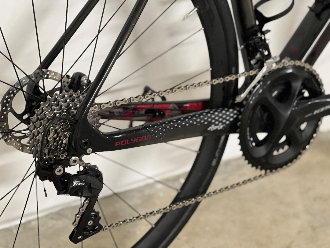 Polygon Stratos S7D Disc Brake Carbon Road Bike, Sports Equipment