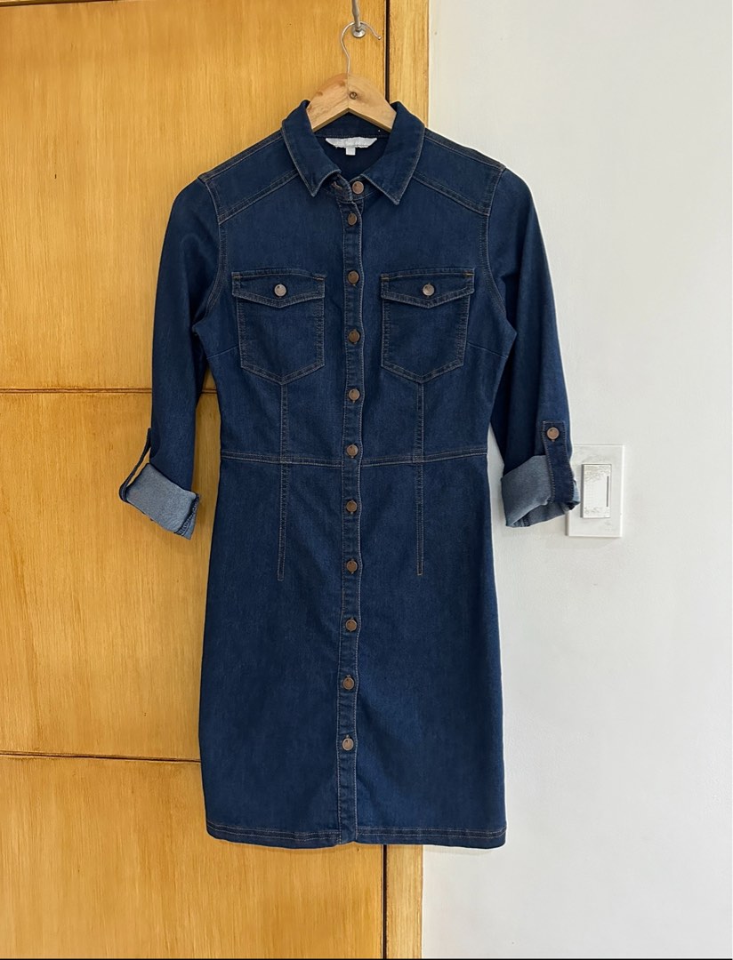 Debenhams red herring denim dress hot sale