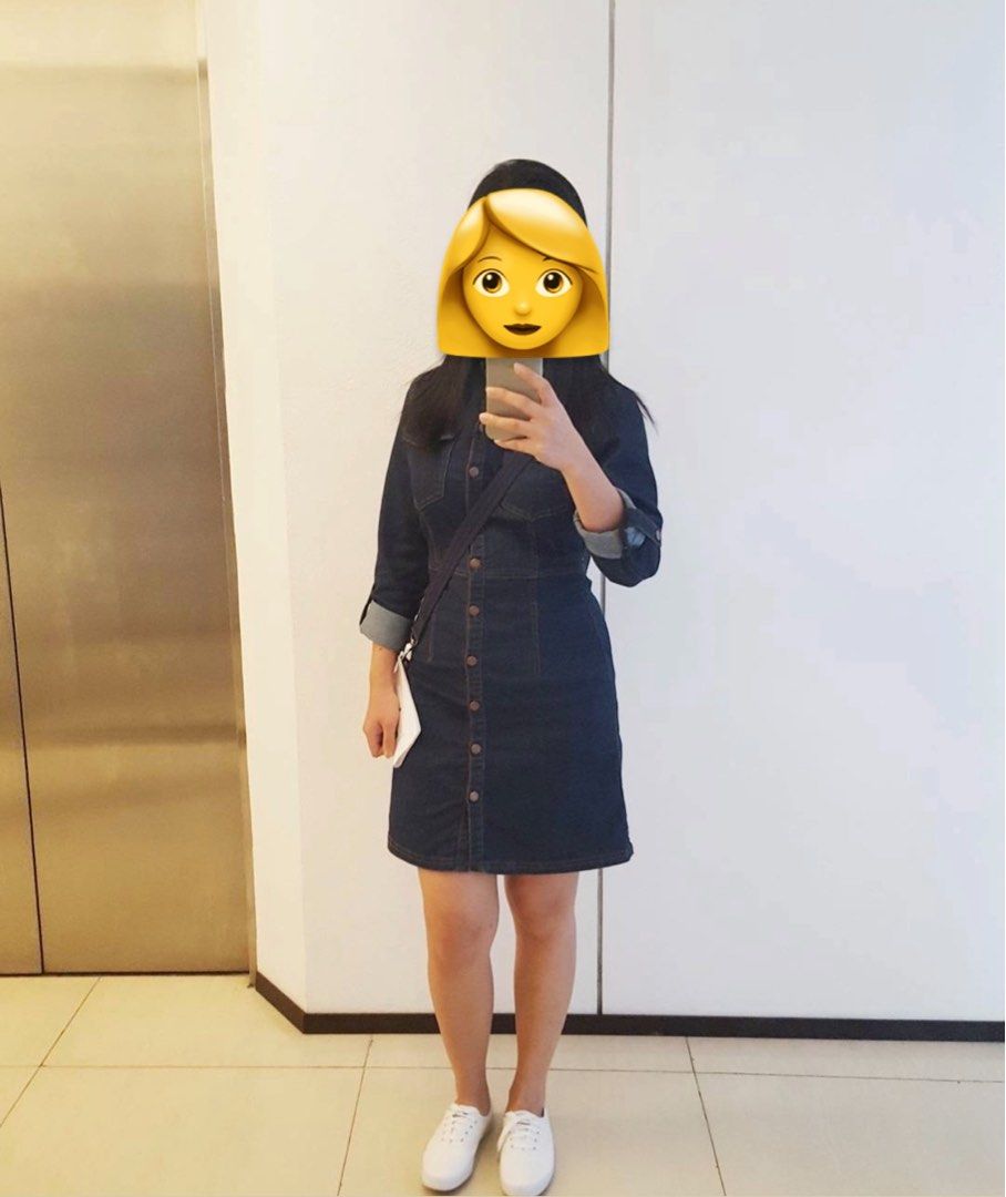 Red herring by Debenhams denim dress Women s Fashion Dresses Sets Dresses on Carousell