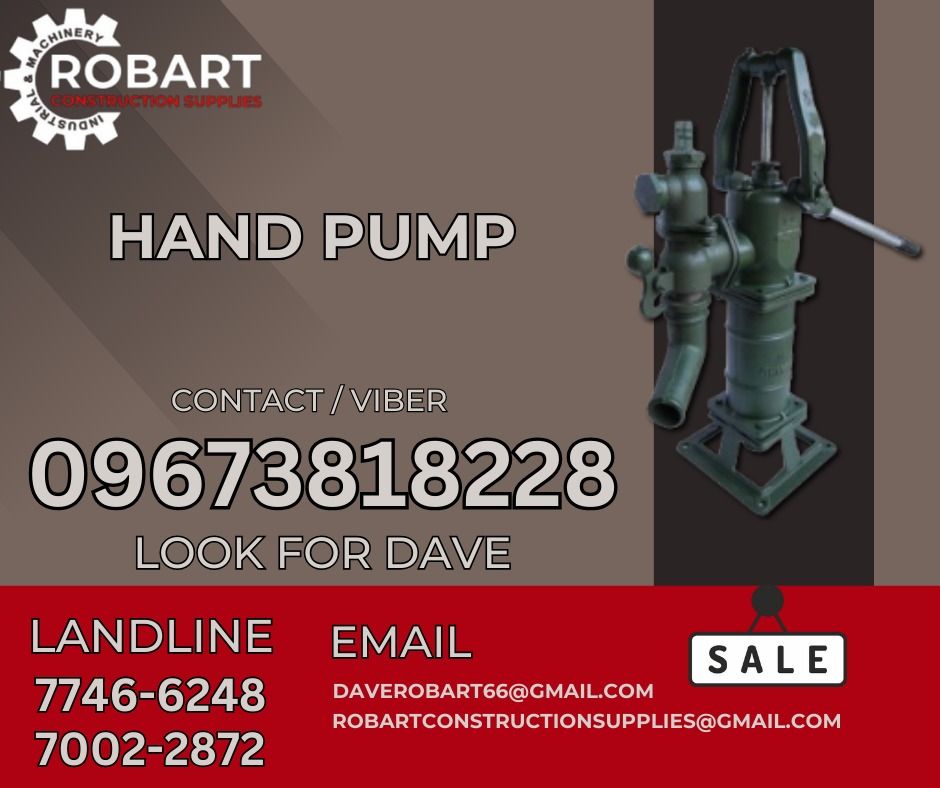 SEA CHAMPION HAND PUMP (Category: Industrial Equipment) located in Manila. Submitted by gabo. (Listing ID 1330789704, Image 1). Description: 𝑹𝑶𝑩𝑨𝑹𝑻 𝑪𝑶𝑵𝑺𝑻𝑹𝑼𝑪𝑻𝑰𝑶𝑵 𝑺𝑼𝑷𝑷𝑳𝑰𝑬𝑺 Office Address: 1405 Yuseco St. Sta Cruz Manila SEND US MESSAGE FOR INQUIRIES ‼️ ‼️ Tm - (0 9 6 7 - 3 8 1 - 8 2 2 8) Glb - (0 9 6 6 - 8 2 7 - 6 0 4 1) Vbr - (𝟢 𝟫 6 𝟩 - 3 8 1 - 8 2 2 8) Lndln: (𝟩 𝟩 𝟦 𝟨 - 𝟨 𝟤 𝟦 𝟪) / (𝟩 𝟢 𝟢 𝟤 - 𝟤 𝟪 𝟩 𝟤) /