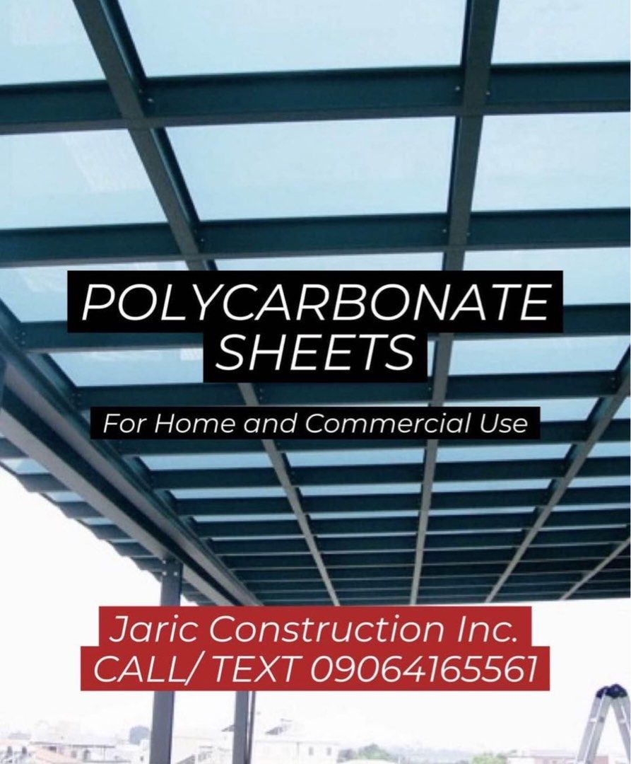 Solid Polycarbonate Sheets | 2 mm | 3 mm | 6 mm | 4.5 mm | 6 mm (Category: Construction & Building Materials) located in Pasig City. Submitted by chamgo (Listing ID 1330707680, Image 3). Description: DIRECT IMPORTER best price in the market Tideway polycarbonate sheets Made in Taiwan grade A+ We also have acrylic sheets (Taiwan made) 100% virgin PC materials with anti-UV coating Prices are negotiable Free delivery within Metro Manila depending on