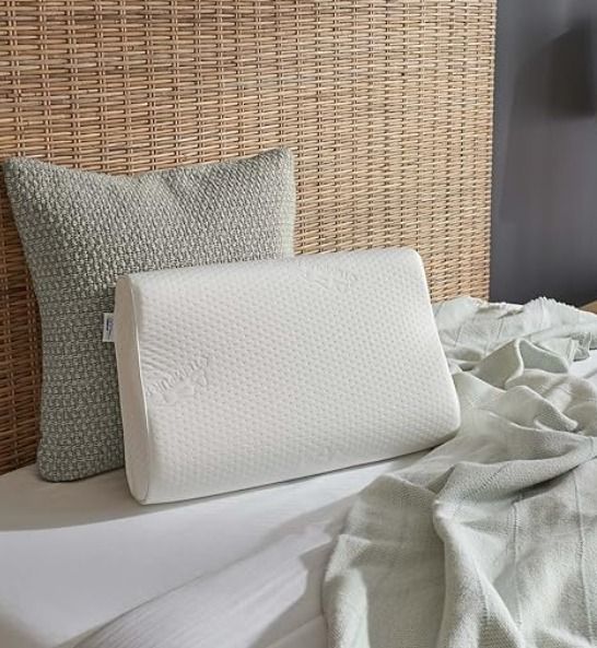 TEMPUR PEDIC 15301115P Ergo Neck Pillow Firm Support Standard Size White Medium Profile Furniture Home Living Bedding Towels on Carousell