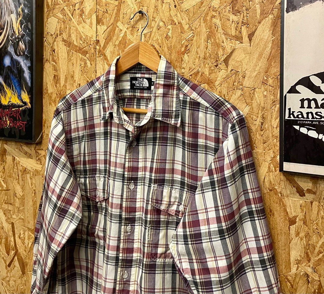The North Face Button Up Flanell Longsleeve Men s Fashion Tops Sets Formal Shirts on Carousell