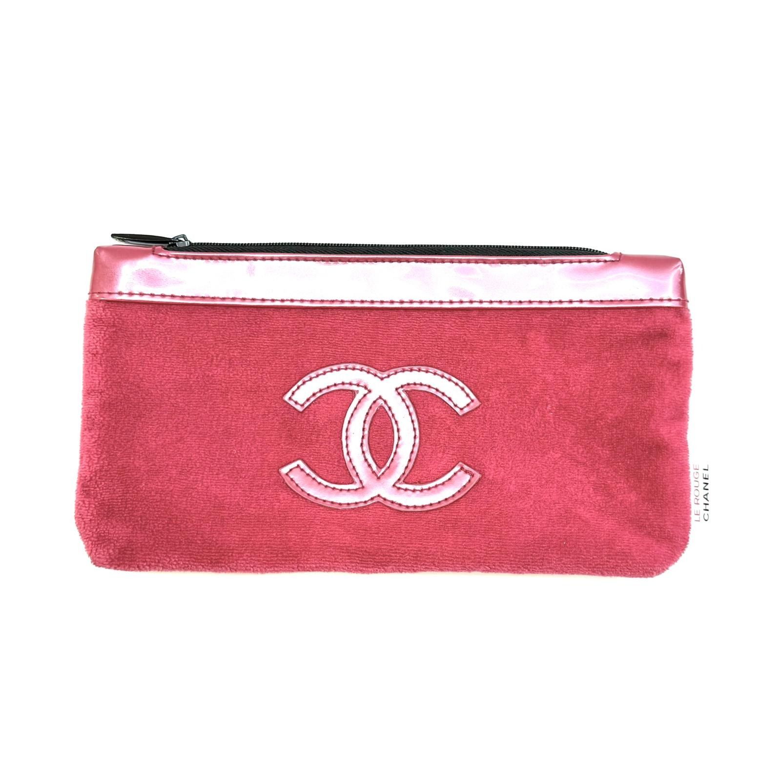 THP-Chanel, Le Rouge Red Velvet CC Logo Pouch, Luxury, Bags 