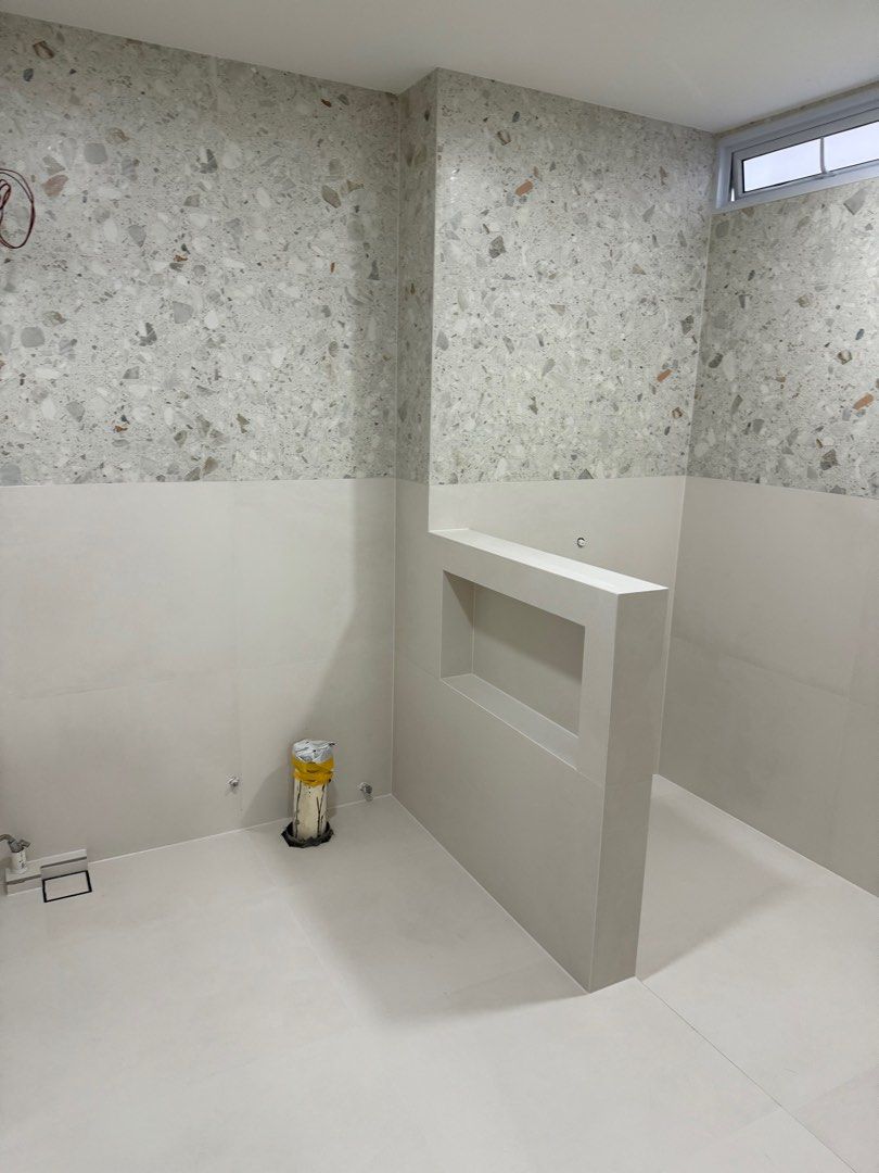 Toilet Renovation Tiling contractor and overlay hacking demolition renovation cement screed floor screed self leveling hacking demolition dismantling carpentry cabinet62863075839107114