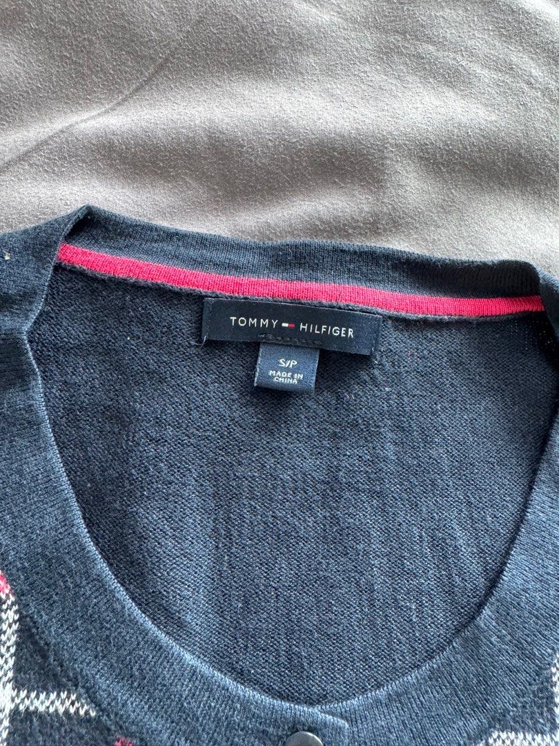 Tommy Hilfiger szS long sleeve top shirts black blue navy polo zara, 女裝