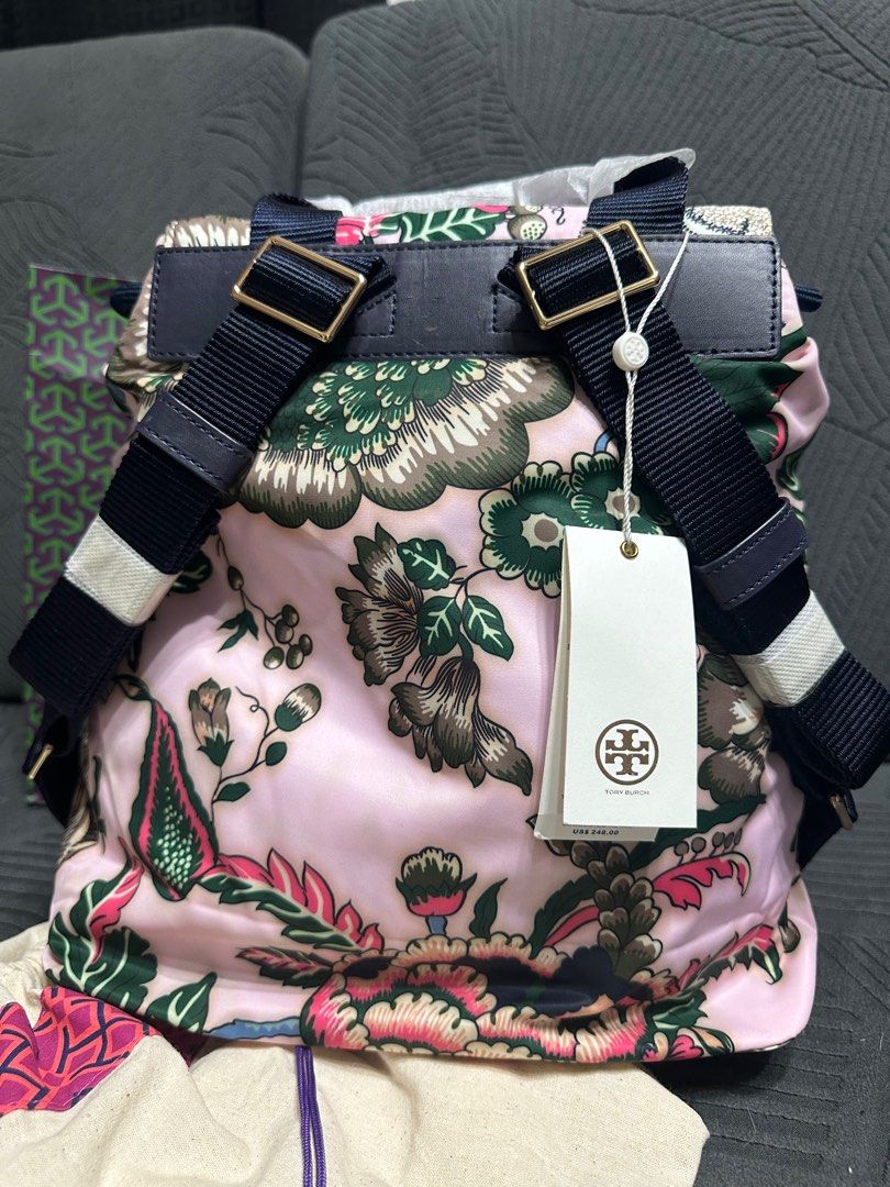 Tory Burch Backpack RARE Tilda Printed Nylon Women s Fashion Bags Wallets Backpacks on Carousell