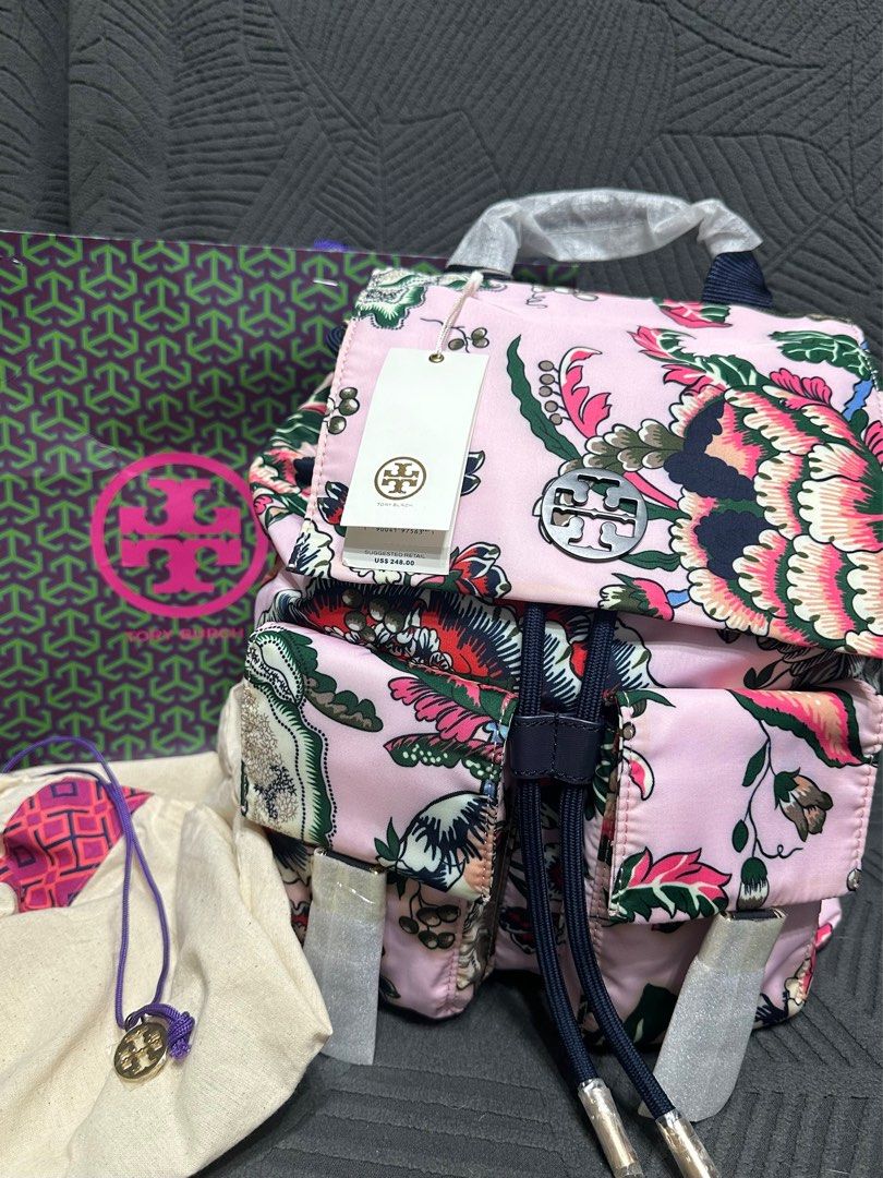 Tory Burch Backpack RARE Tilda Printed Nylon Women s Fashion Bags Wallets Backpacks on Carousell