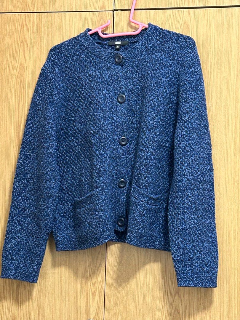 Uniqlo knitted cardigan (Category: Coats, Jackets and Outerwear) located in Taguig. Submitted by miused (Listing ID 1330795243, Image 1). Description: Uniqlo knitted cardigan Size XL In great condition, used around 2-3 times only RFS: not really a cardigan person! Not my style .