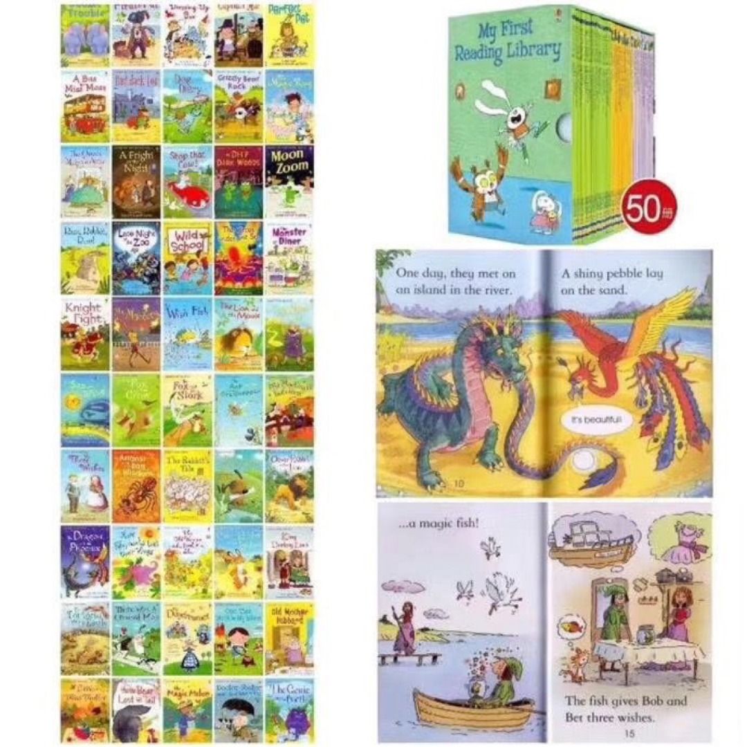 USBORNE My Reading Library Series | First Reading Library 50 Books ...