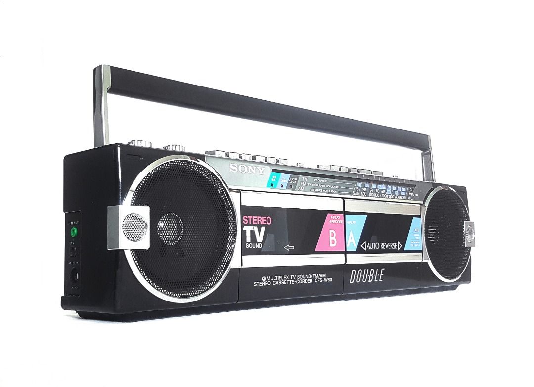 Vintage Sony CFS-W80 AM/FM Radio Cassette Player/Recorder /Boombox