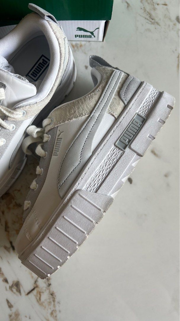 White Puma Platform Sneakers (Category: Sneakers) located in Makati City. Submitted by arjayv (Listing ID 1330829530, Image 2). Description: Never used. EU 38.5.