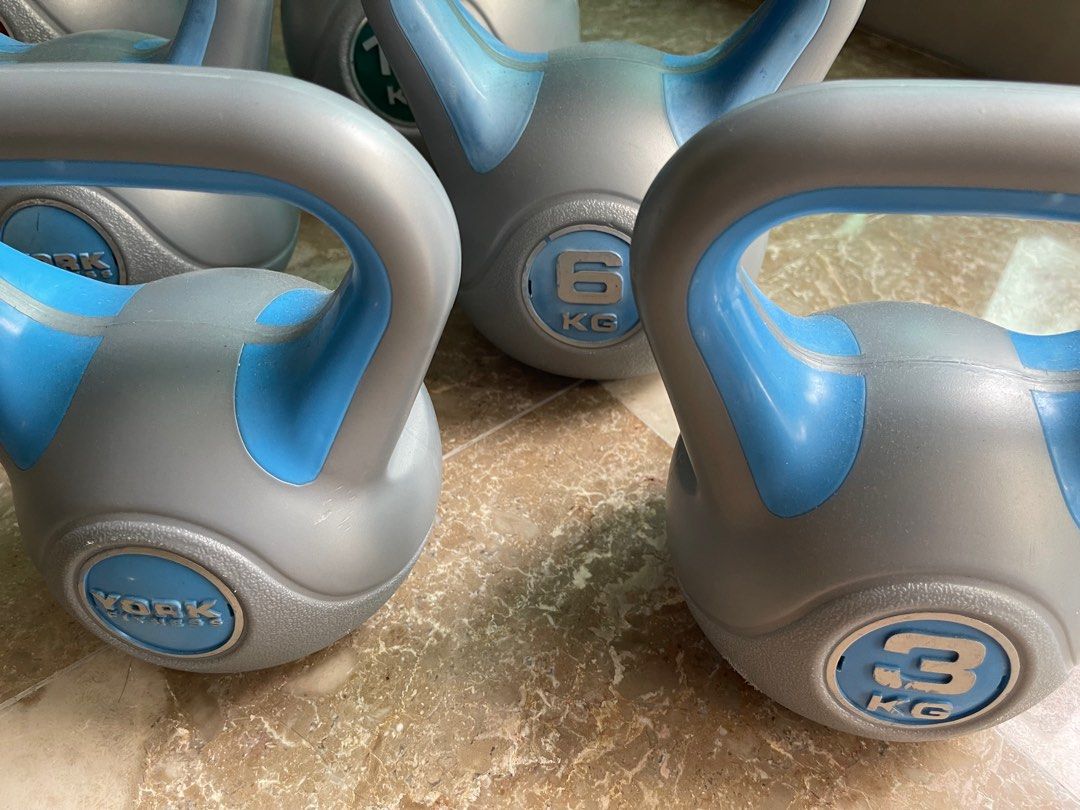 York Fitness Kettlebells Sports Equipment Exercise Fitness Weights Dumbbells on Carousell