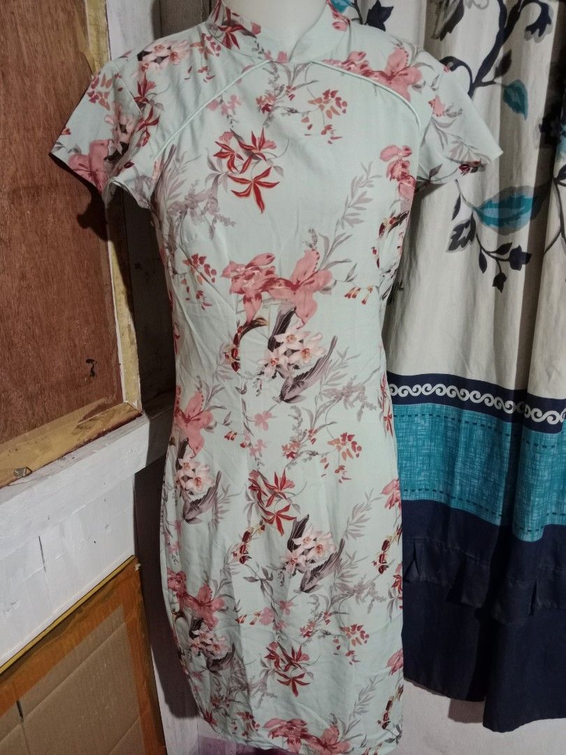 ZALORA CHEONGSAM Fesyen Wanita Pakaian Wanita Gaun Rok di Carousell