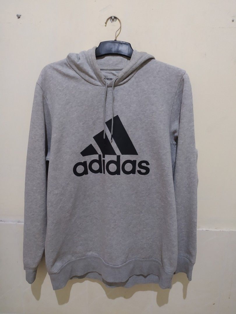 Adidas Grey Logo Sweatshirt Adidas Hoodie Original Big Logo Grey