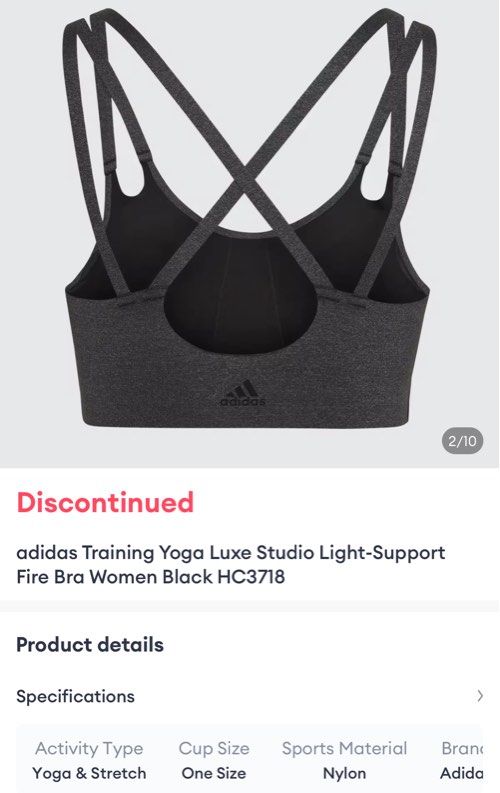 Adidas sport bra size M A C Women s Fashion Activewear on Carousell