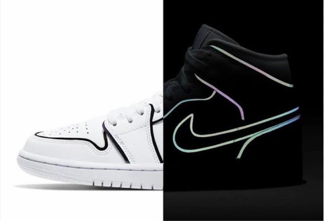 Sepatu Jordan Nike Air Jordan Reflective White Air Jordan Mid
