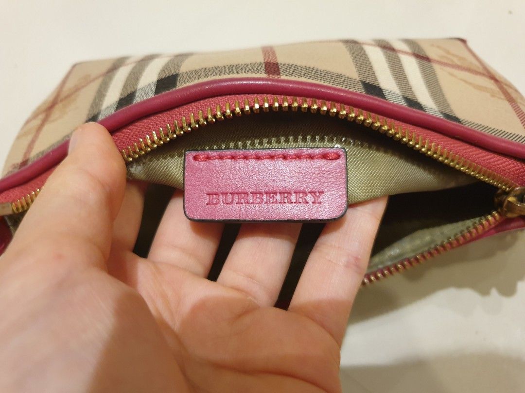 Authentic Burberry Haymarket Clara Wristlet