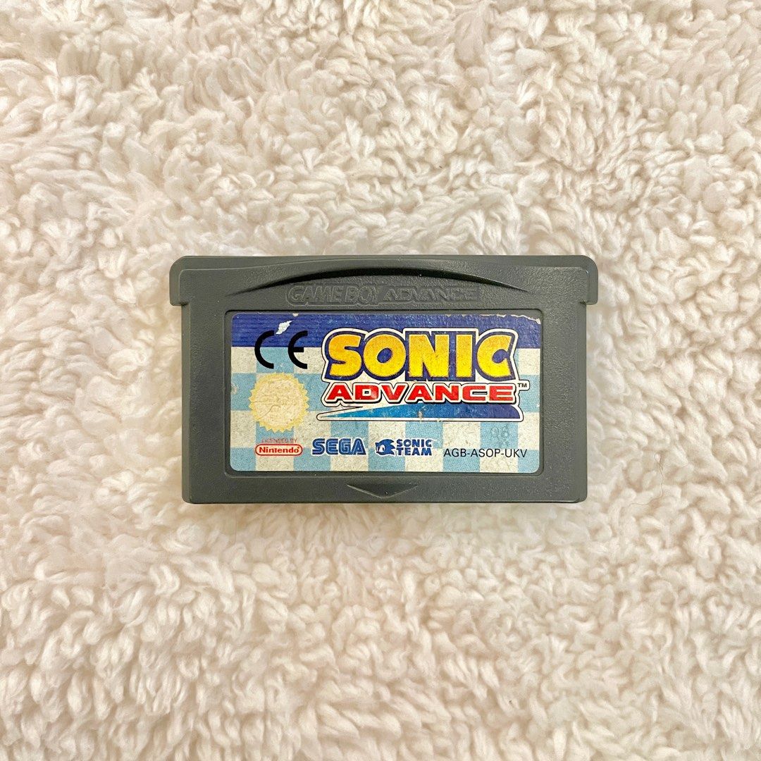 AUTHENTIC GBA Sonic Advance (Category: Nintendo) located in San Fernando. Submitted by thrift.easy (Listing ID 1331044049, Image 1). Description: AUTHENTIC Gameboy Advance Sonic Advance game Tested working and in Good condition Label (8/10) Pins (9/10) ₱700 with FREE cart case Meetups around Pampanga Shipping via LBC or J&T Shipping fee to be shouldered by the buyer .