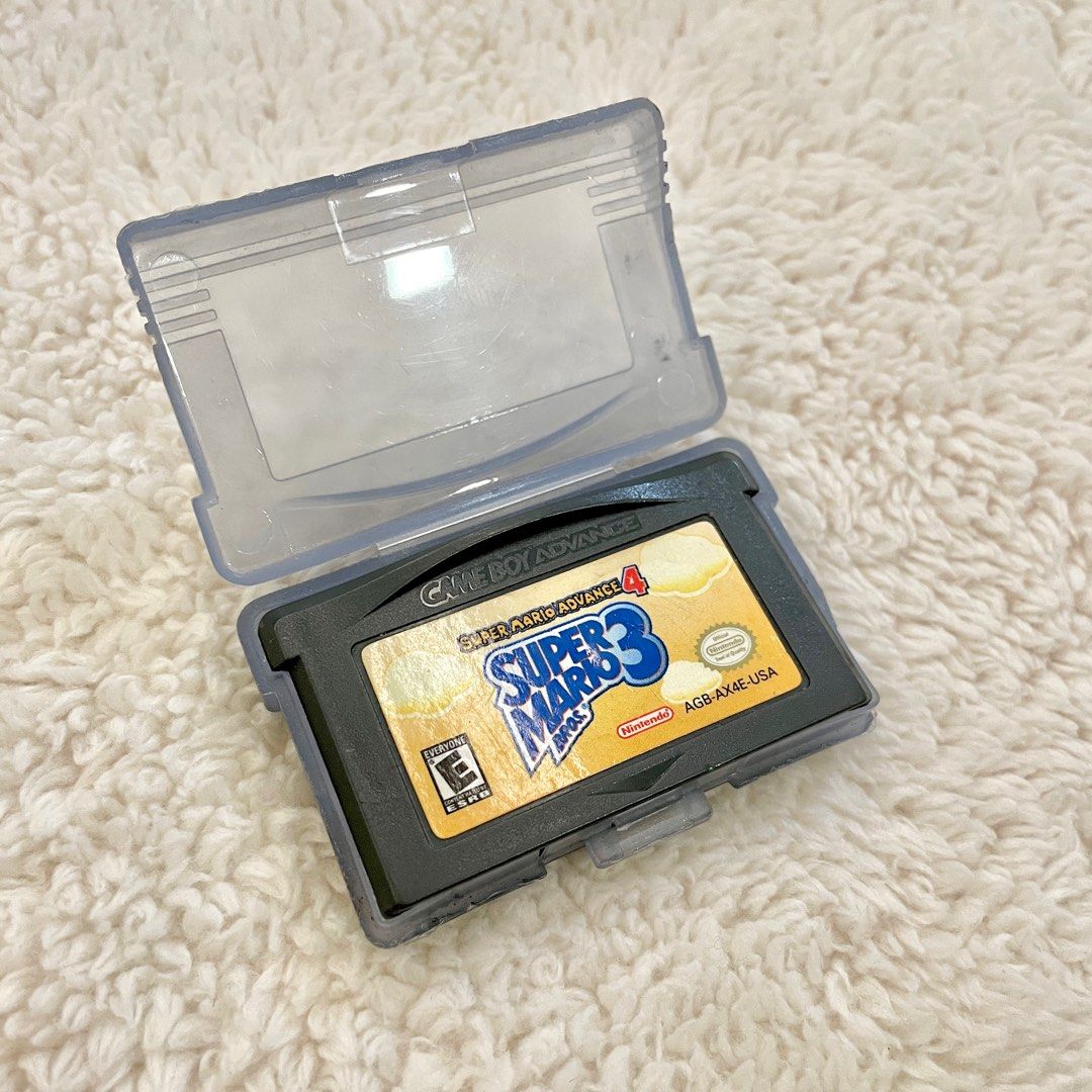 AUTHENTIC GBA Super Mario Bros. 3 (Category: Nintendo) located in San Fernando. Submitted by thrift.easy (Listing ID 1331045359, Image 2). Description: *AUTHENTIC* Gameboy Advance - Super Mario Bros. 3 game Tested working and in MINT condition Label (9.5/10) Pins (10/10) ₱1,300 with FREE cart case Meetups around Pampanga Shipping via LBC or J&T Shipping fee to be shouldered by the buyer .