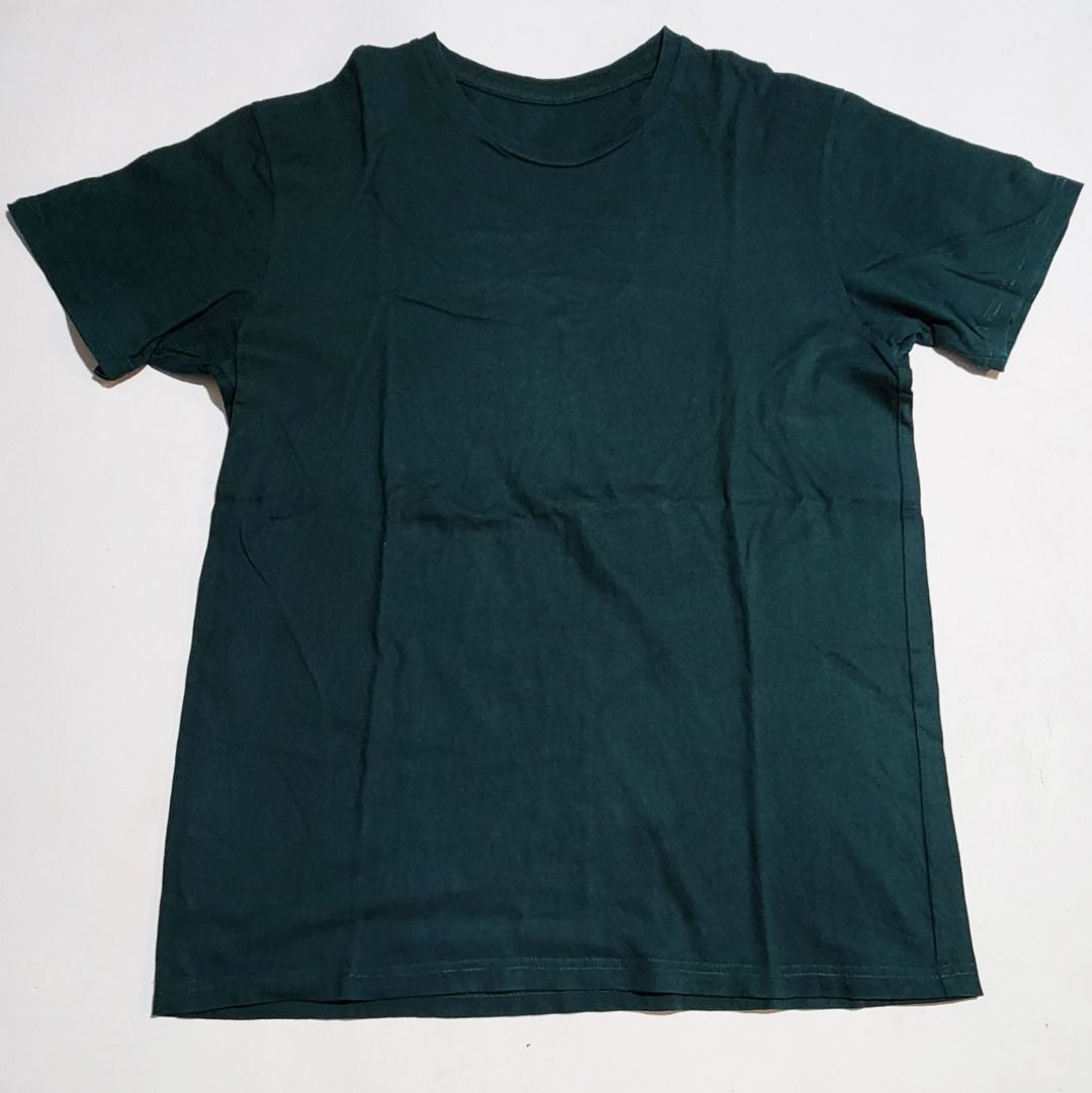 Baju Kaos Hijau Tua Emerald Green Polos Unisex Pria Wanita 102