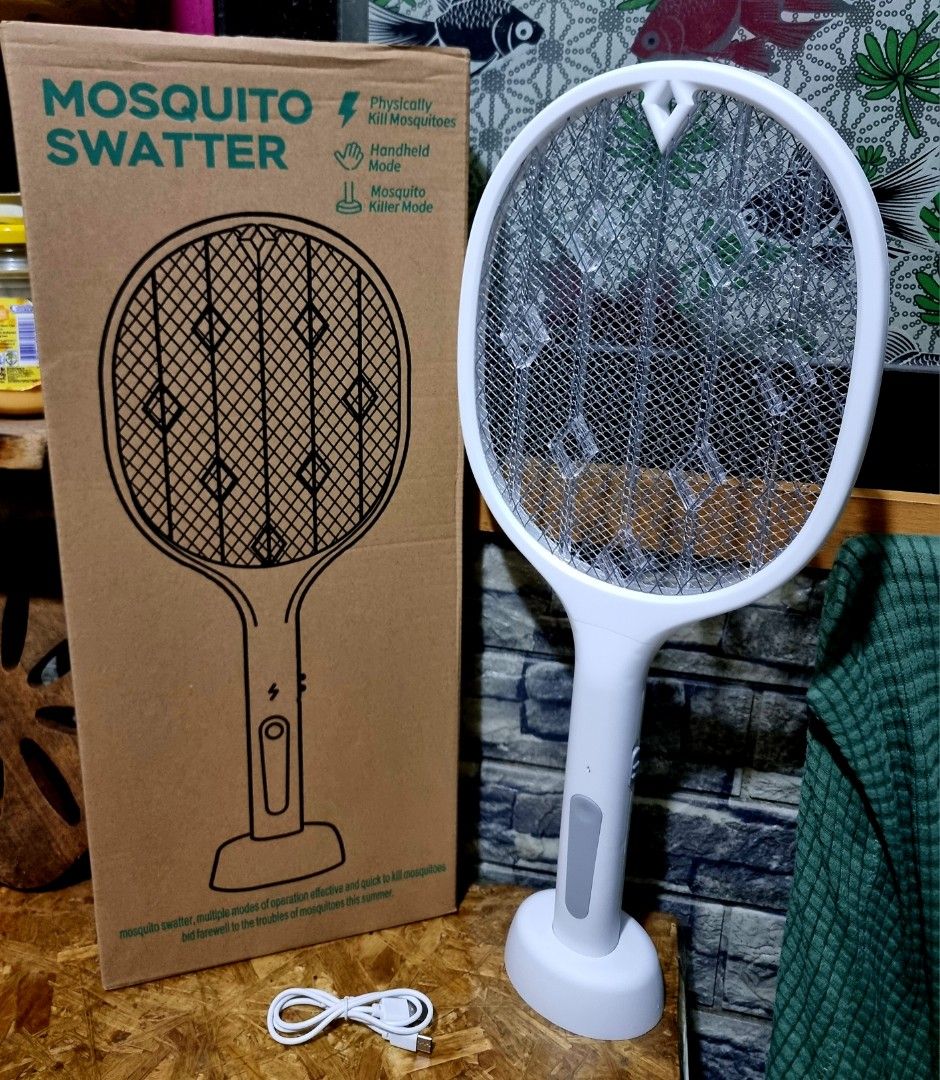 BNEW ELECTRIC CHARGEABLE MOSQUITO SWATTER WITH STAND (Category: Insect Repellents) located in Manila. Submitted by blessap26genmerch (Listing ID 1330955374, Image 3). Description: .