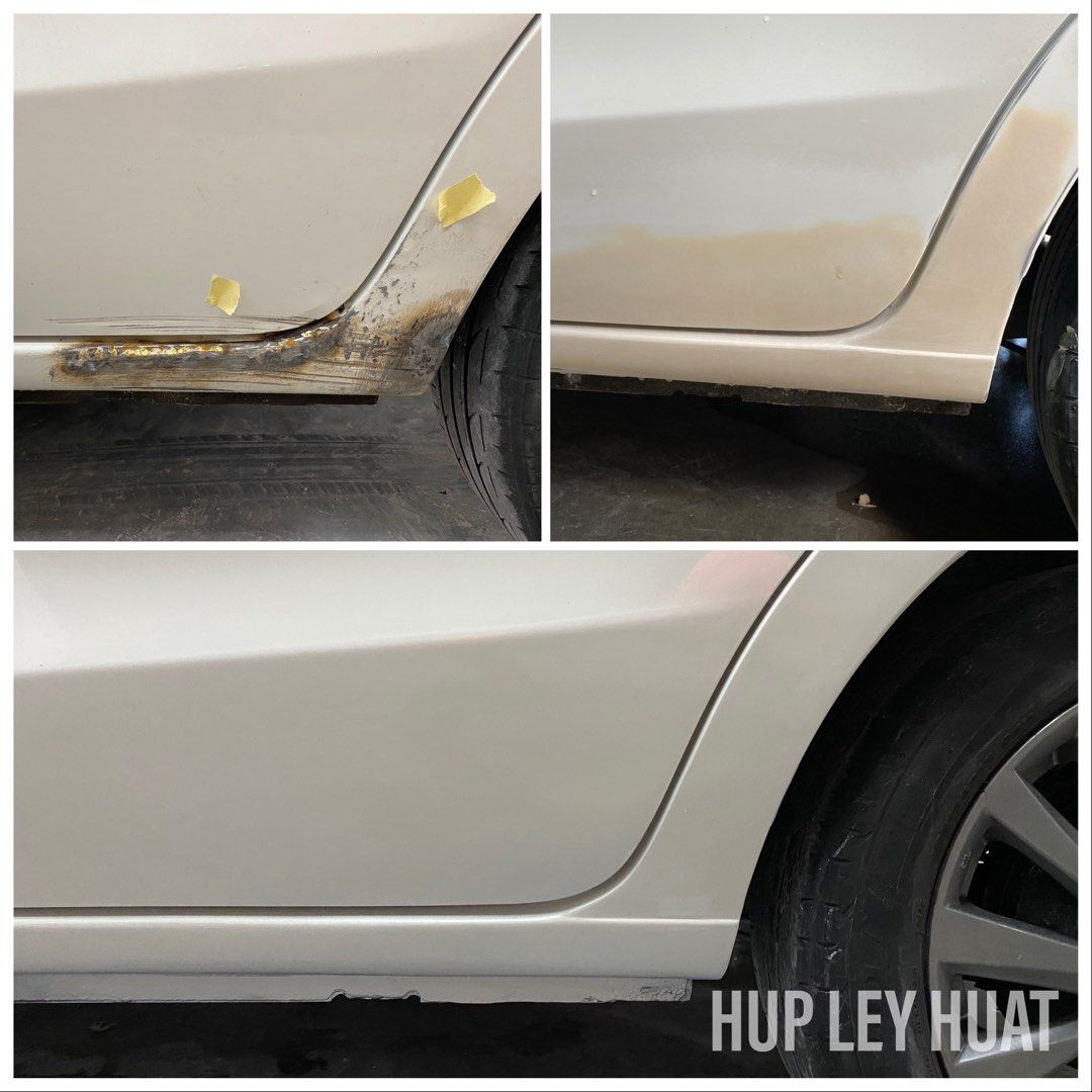 Car accident repair spray painting third party claim panel dent