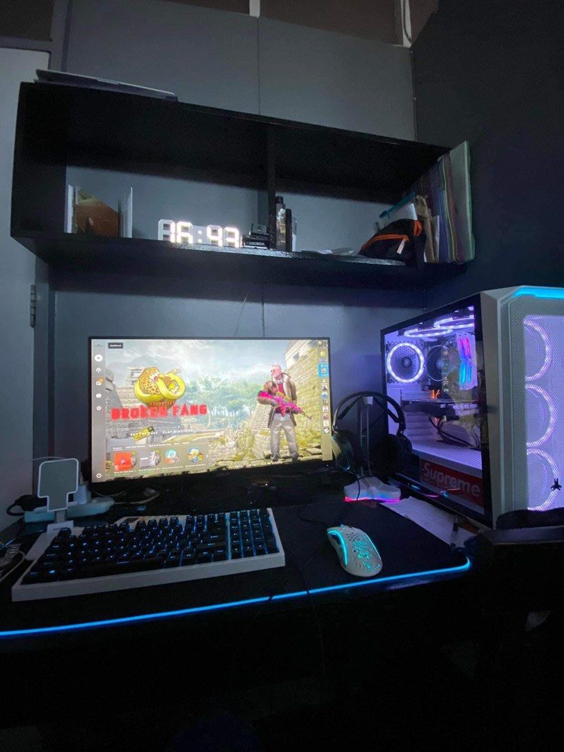 Gaming PC (Category: Desktops) located in Marikina City. Submitted by itsjaneee (Listing ID 1331021573, Image 1). Description: Ryzen 5 3500x gigabyte B450M DS3H Galax GTX 1050Ti T Force Nighthawk 16gb 2x8 3200mhz RGB 500gb hdd Kingston SSD 250gb Corsair CV650 powersupply Rakk Haliya Case white ASUS 24 inch 144hz monitor 6pcs darkflash RGB fan Glorious mouse model D white Rakk ilis keyboard white Steel series Arctis 5 headset RGB black Fantech RGB