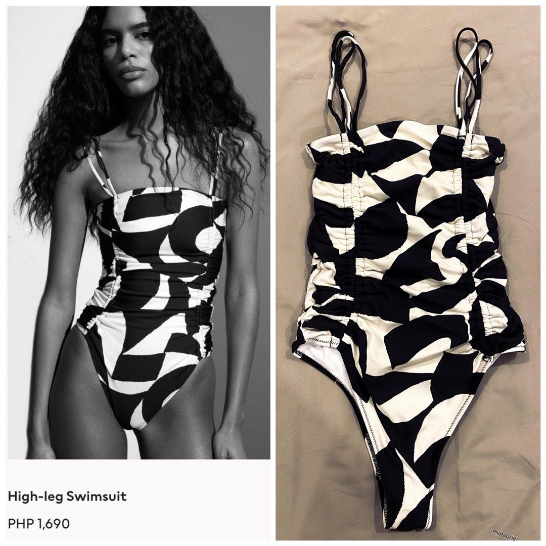 H M High Leg Swimsuit XS Women s Fashion Swimwear Bikinis Swimsuits on Carousell