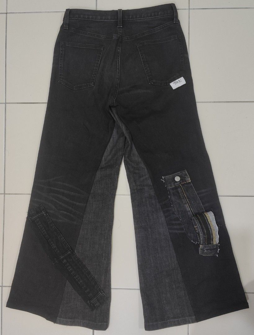 HVY-088 Multi Pocket Destroyed Jeans - reworked rework jnco y2k baggy ...