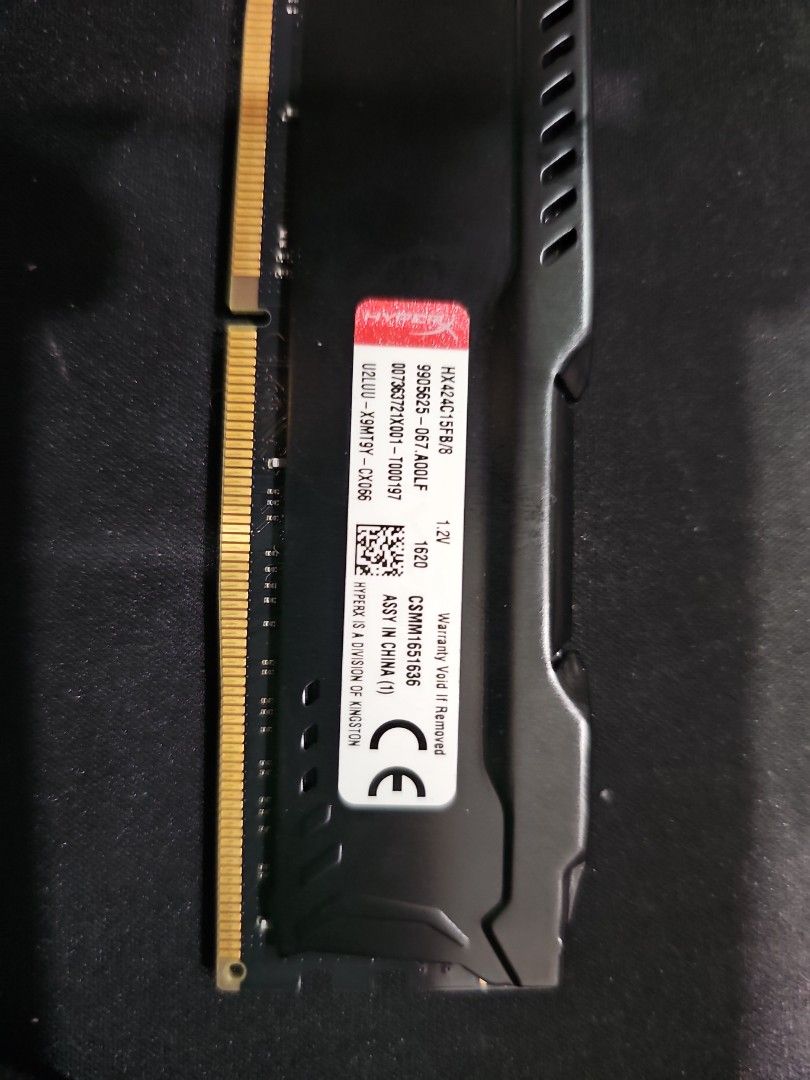 Hyperx fury ddr4 8gb 2400 ram HX424C15FB 8