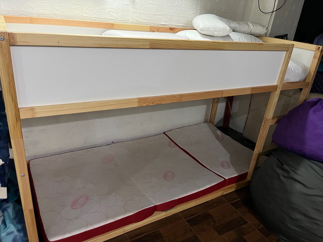 IKEA Kura bunk bed with Ikea mattress, Furniture & Home Living
