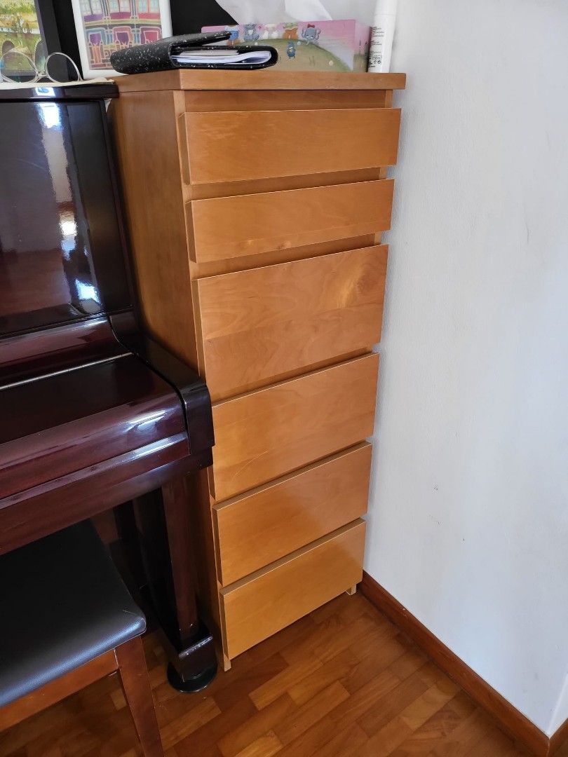 IKEA MALM Chest 6 drawers, Furniture & Home Living, Furniture, Shelves,  Cabinets & Racks (Ready-Made) on Carousell