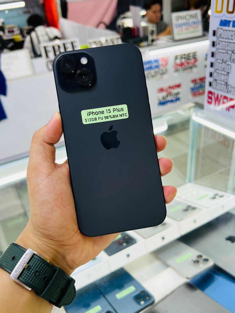 iPhone 15 Plus 512GB 98Bh Openline NTC Approved 99%smooth No issues (Category: iPhone 15 Series) located in San Juan City. Submitted by saabangadgetshop (Listing ID 1330927470, Image 1). Description: Onhand | Pre-owned iPhone 15 Plus 512GB OPENLINE NTC APPROVED Battery Health 98% NO HIDDEN ISSUES NO HISTORY OF REPAIR 99%Smooth TEST TO SAWA RESET ALL YOU WANT TEST ALL YOU WANT NOT REFURBISHED AUTHENTIC PHONE ALL WORKING (FREE 3UTOOLS) iPhones iPad