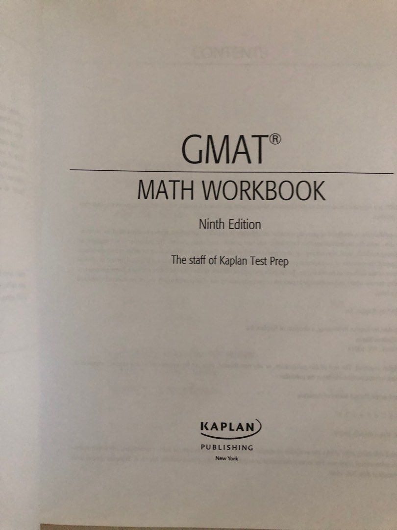 Kaplan GMAT Math Workbook 9th Edition (Category: Textbooks) located in Imus. Submitted by jamie.store (Listing ID 1330897656, Image 3). Description: Used for training preparation for Math Competition.