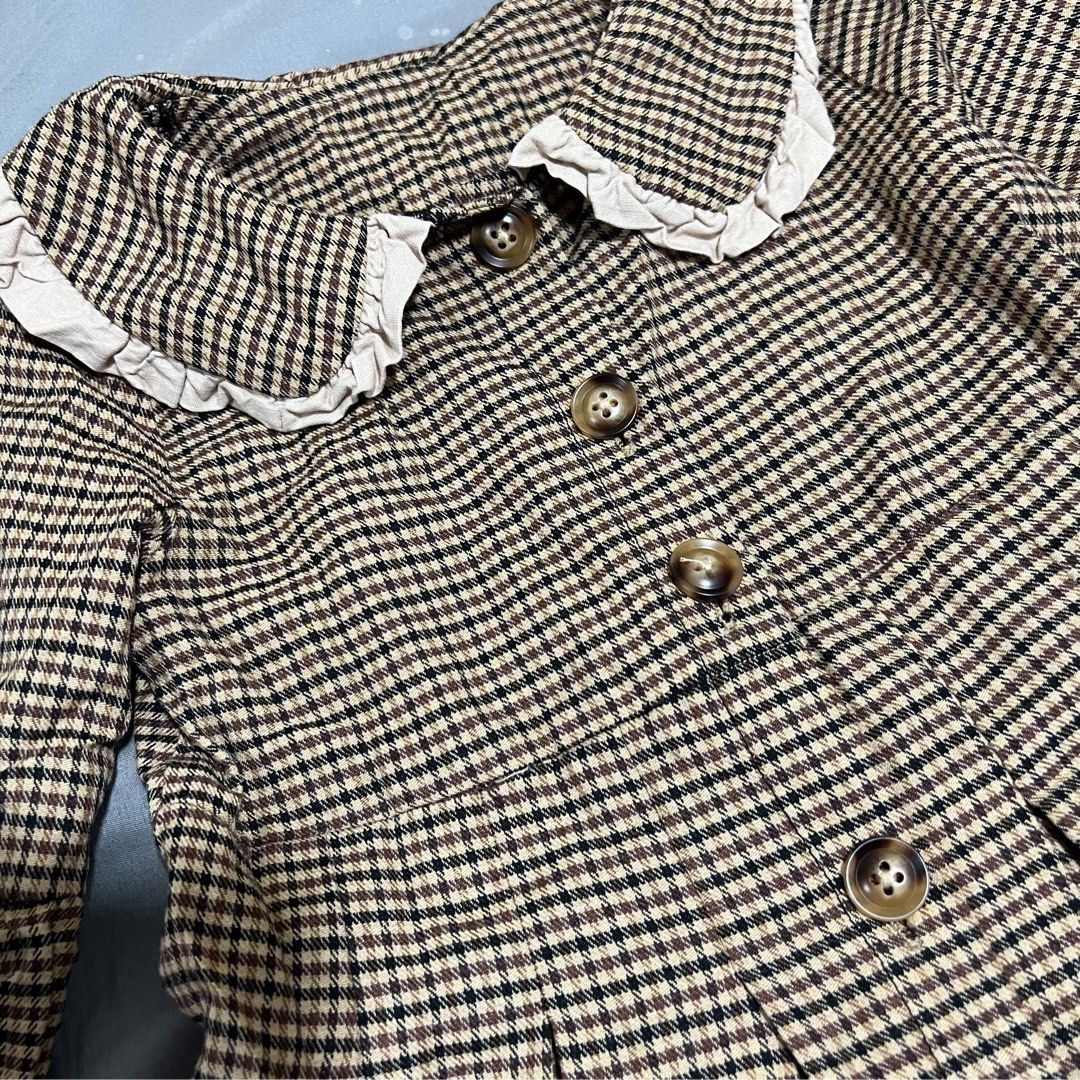 Korean collared checkered dress longsleeve (Category: Babies & Kids Fashion) located in Cavite. Submitted by fleurtykes (Listing ID 1331052561, Image 2). Description: Used once Cavite Jnt .