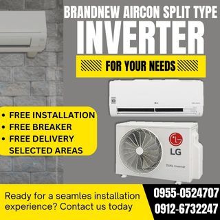 LG DUAL INVERTER SPLIT TYPE AIRCON