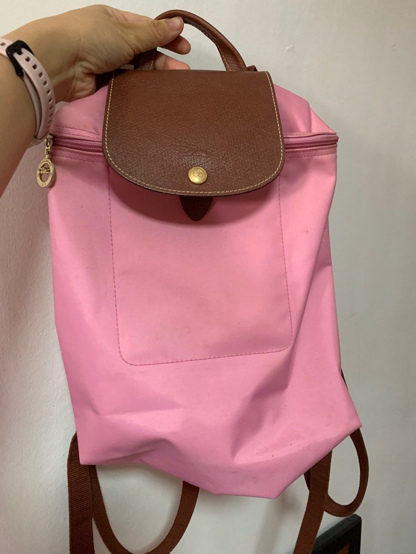 Longchamp Backpack pink color Women s Fashion Bags Wallets Backpacks on Carousell