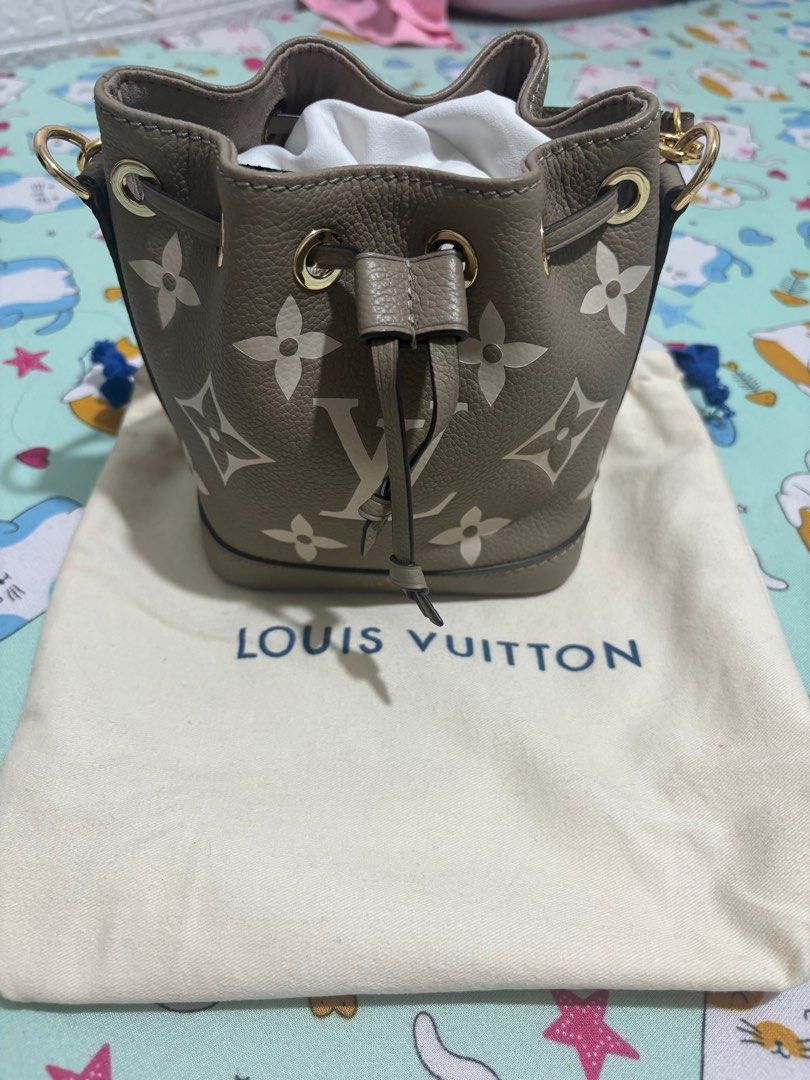 Louis Vuitton Nano Noe (Category: Luxury Bags & Wallets) located in Valenzuela. Submitted by celineyap04 (Listing ID 1330885878, Image 3). Description: Genuine Leather Coded All hardwares engraved with LV With dustbag Authenticity not guarantee No small strap, long strap available.