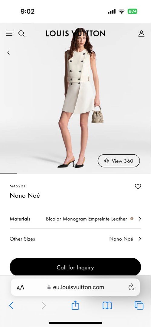Louis Vuitton Nano Noe (Category: Luxury Bags & Wallets) located in Valenzuela. Submitted by celineyap04 (Listing ID 1330885878, Image 2). Description: Genuine Leather Coded All hardwares engraved with LV With dustbag Authenticity not guarantee No small strap, long strap available.