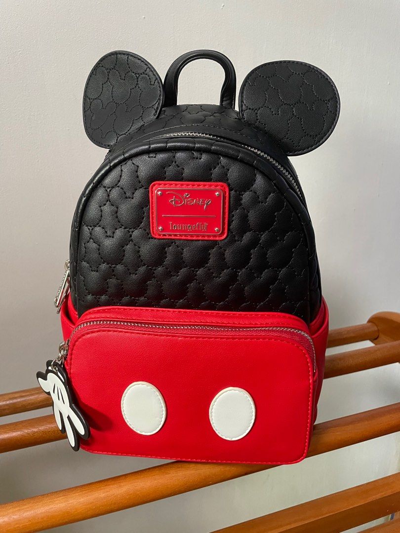 Loungefly Mickey Mouse Quilted Oh Boy Mini Backpack Women s Fashion Bags Wallets Backpacks on Carousell