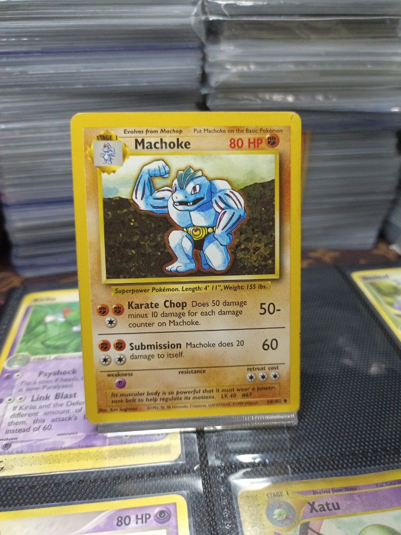 1999 machoke pokemon card Like new If Machoke is you Active Pokemon and is damaged by an opponents attack (even if Machoke is Knocked Out) Pokemon | Other | Pokemon