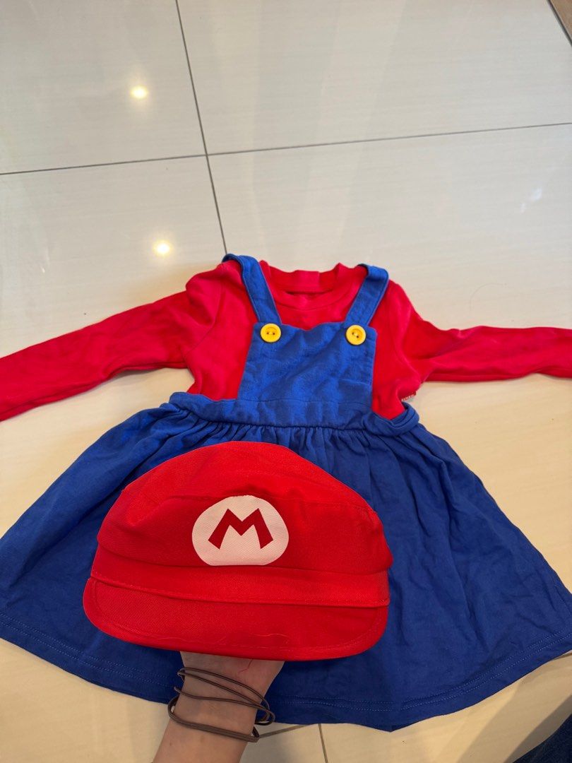 Mario kids costume/dress, Babies Kids, Babies Kids Fashion on