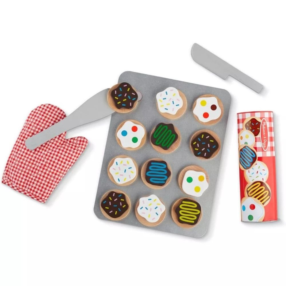 Melissa Doug Slice and Bake Wooden Cookie Play Food Set Pretend Cookies Baking Sheet Toy 4074 Hobbies Toys Toys Games on Carousell