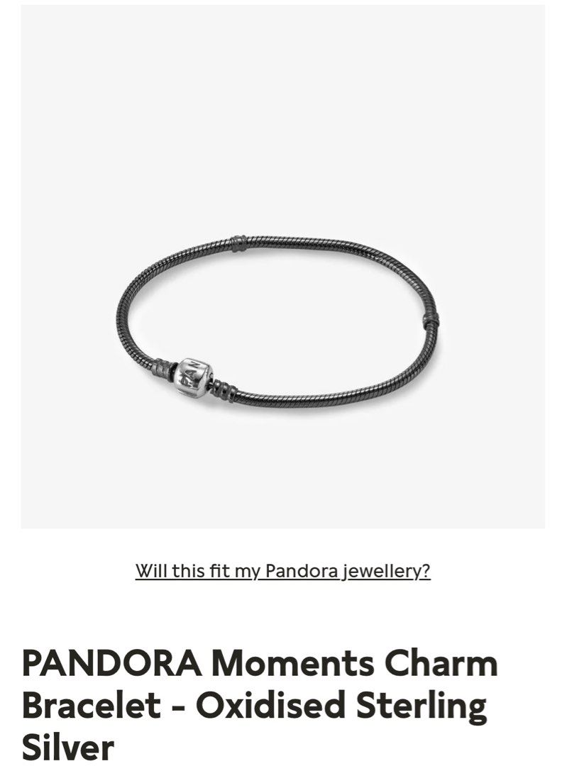 PANDORA BRACELET OXIDISED 18cm Women s Fashion Jewelry Organisers Bracelets on Carousell