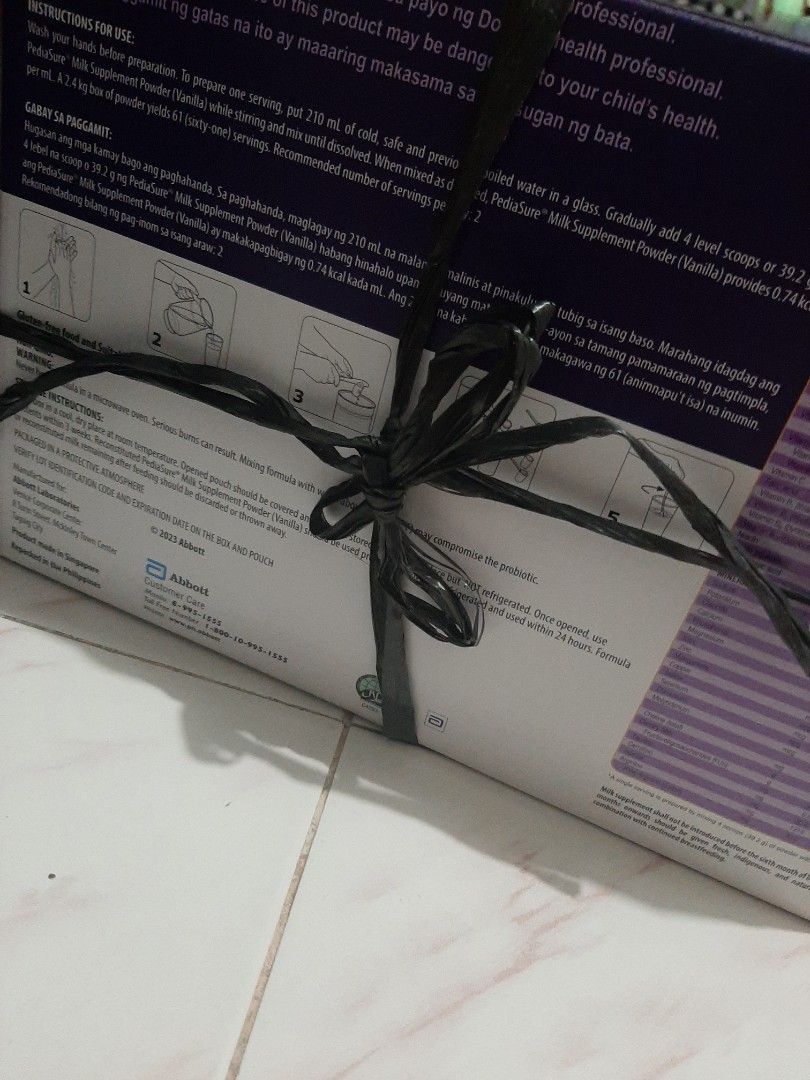 PediaSure 1-3 years old (Category: Breastfeeding & Bottle Feeding) located in Cabuyao City. Submitted by janeldelacruz (Listing ID 1330915108, Image 3). Description: BRANDNEW NAGKAMALI LANG PO NG BILI.