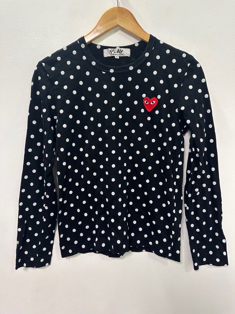 Comme des garcons polka dot long sleeve shop