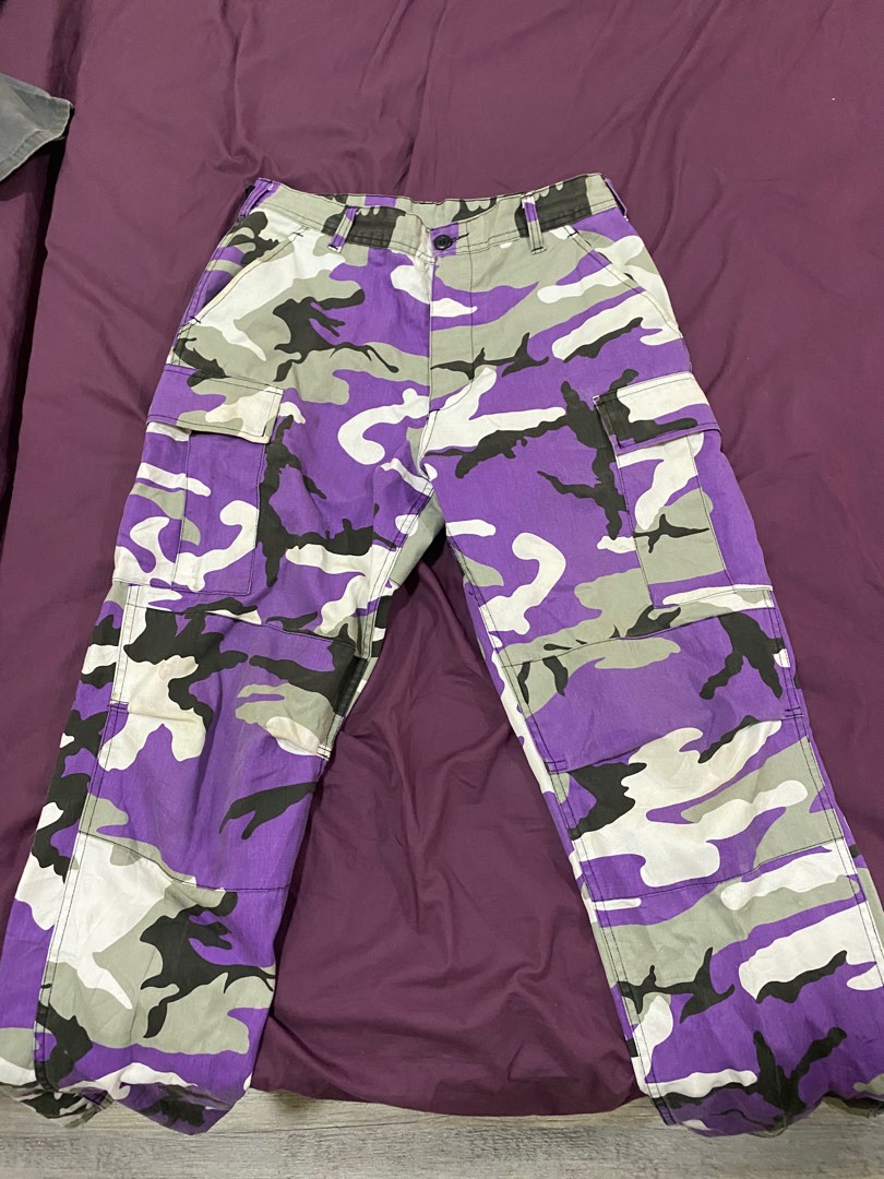 Purple and white camo pants hotsell